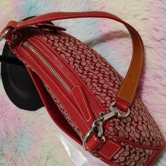 FIRM! Auth Coach Y2K Mini Signature Mini C Print Demi Vintage Shoulder/Handbag - Picture 10 of 15